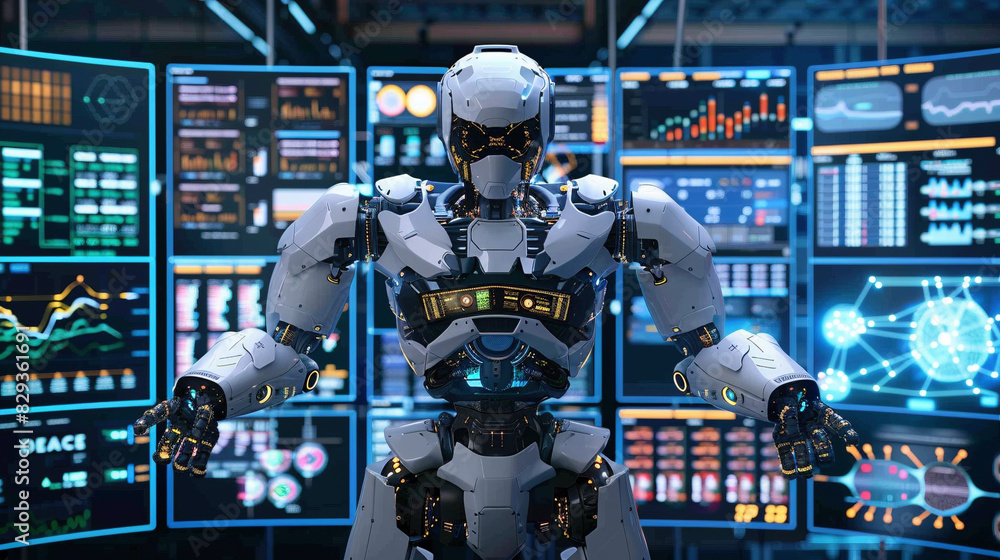AI Robot Multitasking Data Analysis AI Robot Multitasking Data Analysis