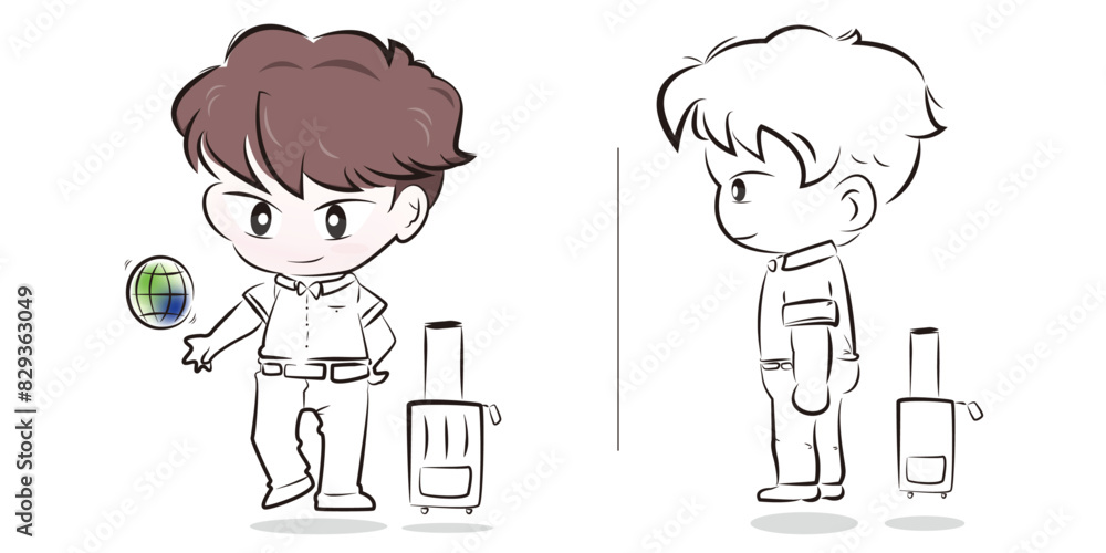 여행 캐릭터(남자+캐릭터+만화+여행+시크한) 여행 캐릭터(남자+캐릭터+만화+여행+시크한)