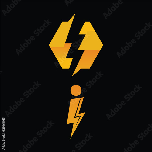 letter I logo design vector