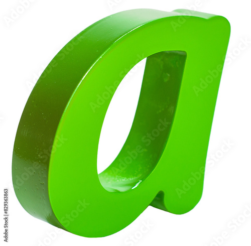 standing 3d letter a, isolated from the white or transparent background