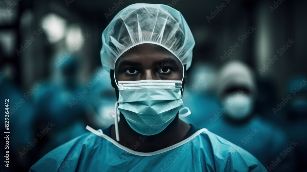 doctor working tirelessly to save lives, their face etched with determination doctor working tirelessly to save lives, their face etched with determination