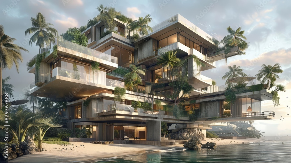 Fototapeta premium Architecture blends creativity and engineering, designing structures that are both aesthetically pleasing and structurally sound