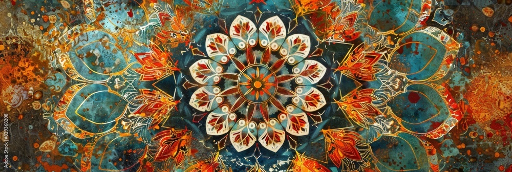 Timeless mandala design, rich in color and intricate patterns. Draws inspiration from vintage aesthetics and Indian Vedic roots, ideal for spiritual and creative projects. Timeless mandala design, rich in color and intricate patterns. Draws inspiration from vintage aesthetics and Indian Vedic roots, ideal for spiritual and creative projects.