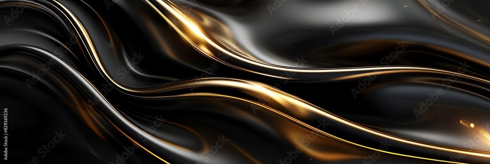 a gold and black background with curvatures, in the style of silhouette lighting, bold lines, light white and dark black, soft-edged, luminous shadowing, a gold and black background with curvatures, in the style of silhouette lighting, bold lines, light white and dark black, soft-edged, luminous shadowing,