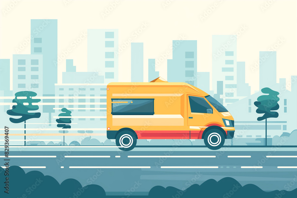 Shipping fast delivery truck. Online delivery service. Express delivery. Shipping fast delivery truck. Online delivery service. Express delivery.