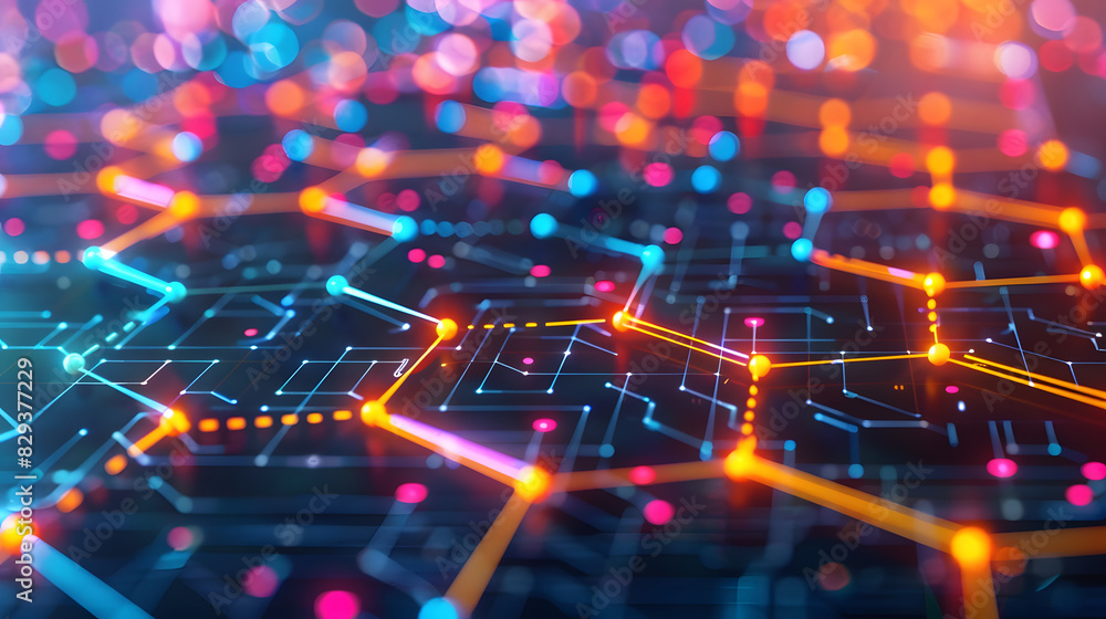 digital colorful flow chart management prozess connected lab created with generative ai technology digital colorful flow chart management prozess connected lab created with generative ai technology