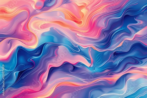 Colorful liquid marble texture photo