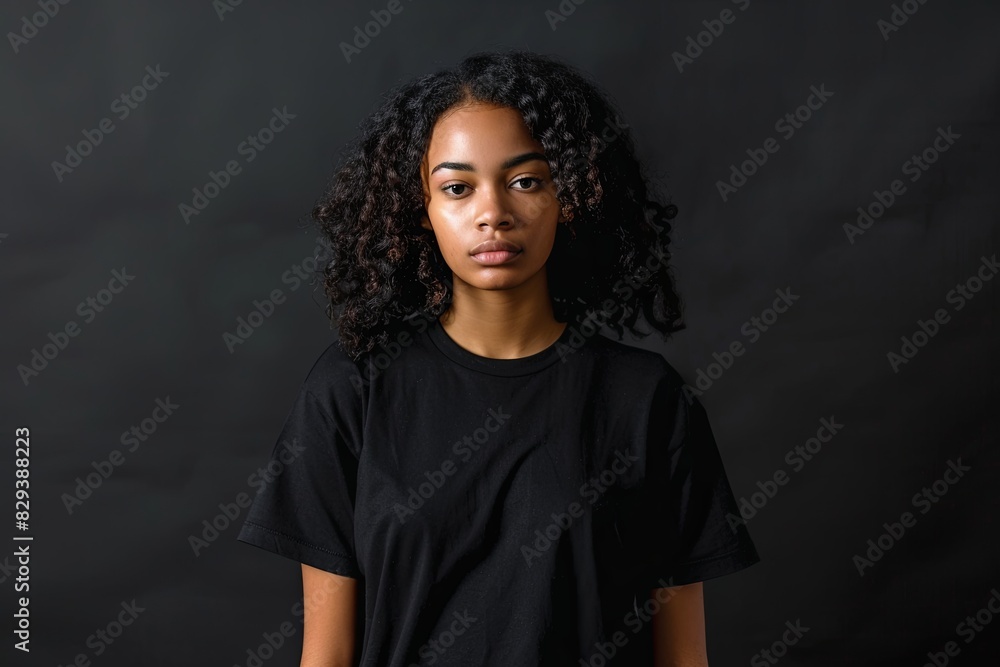 portrait of a woman looking directly at camera portrait of a woman looking directly at camera