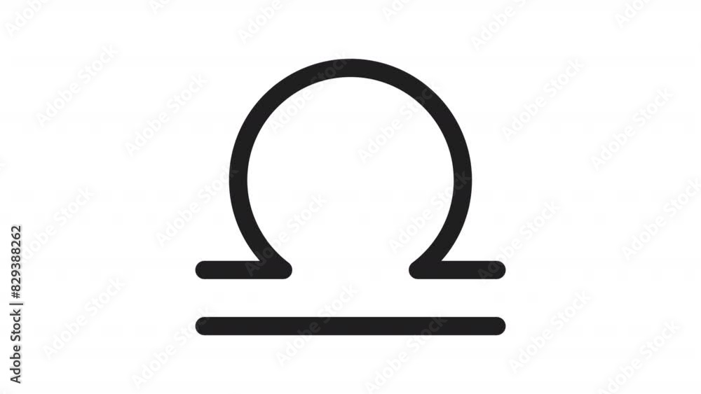 Animated libra sign icon. Symbol of libra symbol line animation. Astrological sign. Horoscope and astrology. Black illustration on white background. HD video with alpha channel. Motion graphic Animated libra sign icon. Symbol of libra symbol line animation. Astrological sign. Horoscope and astrology. Black illustration on white background. HD video with alpha channel. Motion graphic