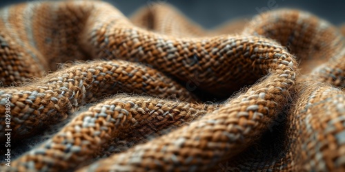 Textured Wool Fabric in Light and Shadow, generative ai