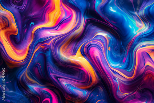 Abstract  multicolored swirls and patterns create a mesmerizing  vibrant background ideal for creative and artistic purposes.