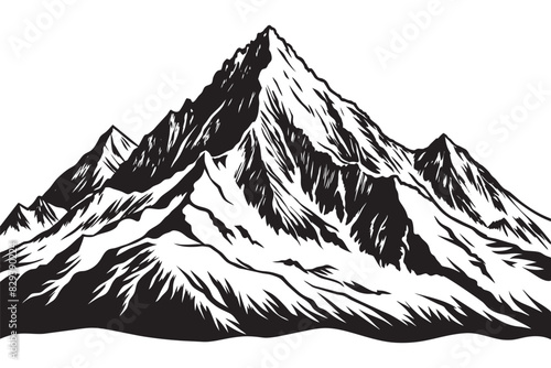 Mountains silhouette collection Vector illustration