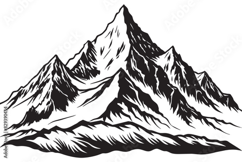  vector illustration mountain silhouette Icon