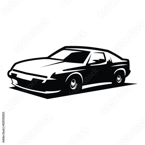 Logo Design 1976 Lotus spirit car. This logo is suitable for repair shops, old model or classic car repair shops. Also for car restoration, repair and racing.