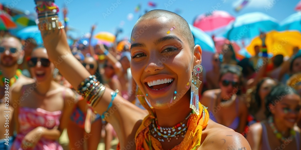 Energetic Performance with Body Paint, generative ai