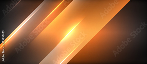 Neon dynamic diagonal light rays background. Techno digital geometric concept design for wallpaper, banner, presentation, background
