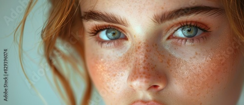 Close up shot photo of a woman eyes