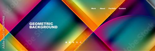 Circle triangle geometric web site page template. Vector Illustration For Wallpaper, Banner, Background, Card, Book Illustration, landing page