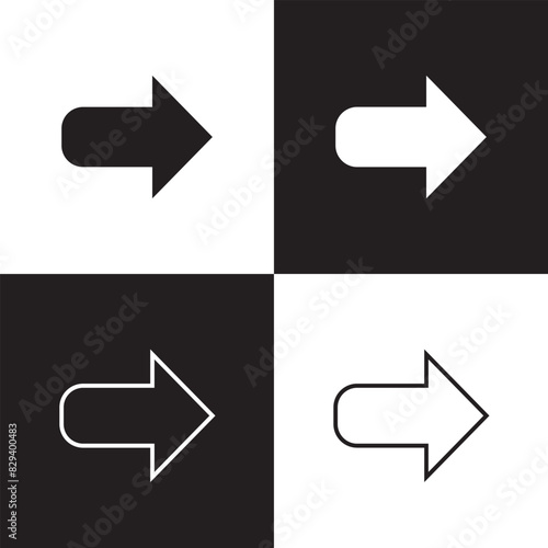 bold arrow icon. Element of minimalistic icon for mobile concept and web apps. Signs and symbols collection icon for websites, web design, mobile app isolated on white and black background. Vector .