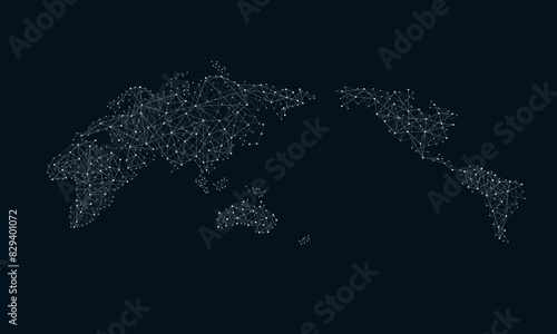 Abstract world map on Light out business  technology background Hitech communication concept innovation background, vector design