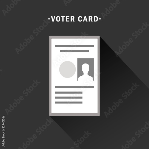 Vector of Indian Voter ID Card. India's National Voters Day, Concept of Election in India