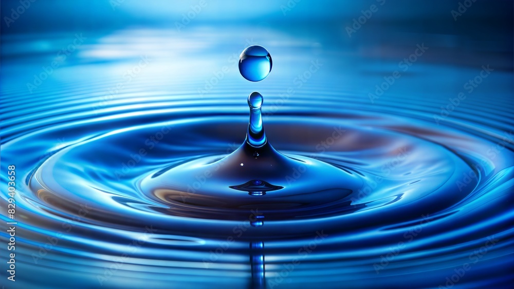 Blue drop of water Blue drop of water