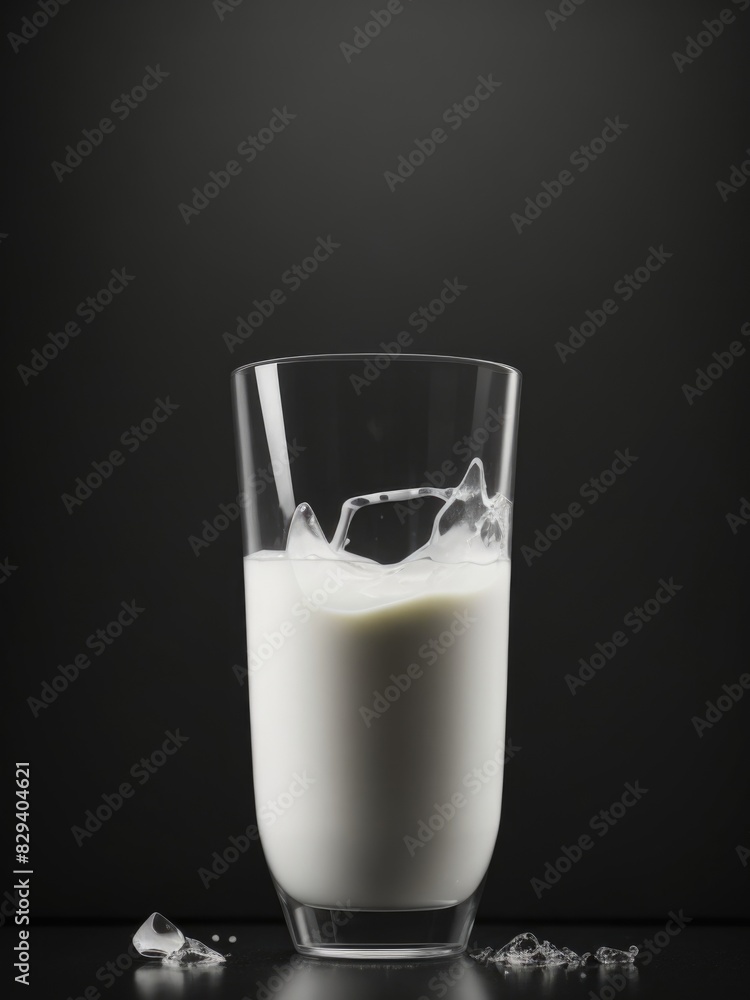 a glass of milk in a transparent cup a glass of milk in a transparent cup