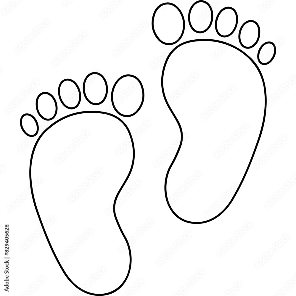 Obraz premium Baby Feet Icon