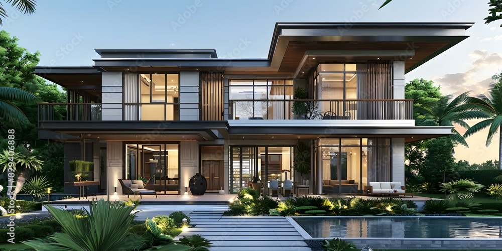 A modern style villa