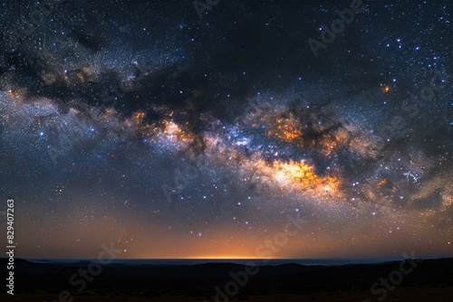 The milky is seen with stars and dark stars  high quality  high resolution