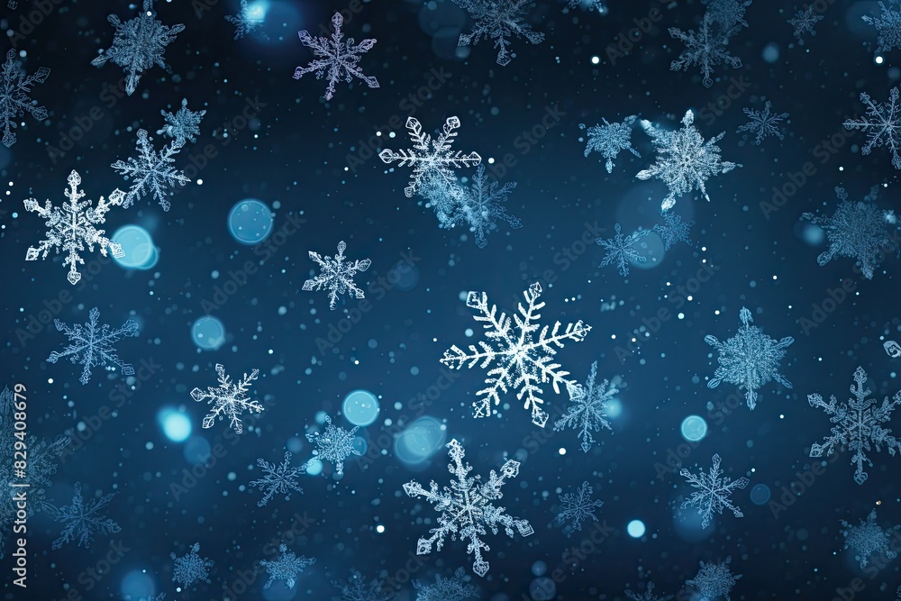 Falling snowflakes on night sky background. Falling snowflakes on night sky background.