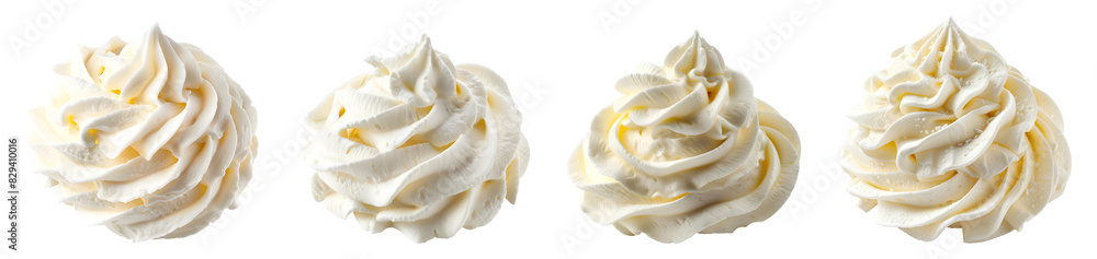 Whipped cream, isolated, PNG set, collection Whipped cream, isolated, PNG set, collection