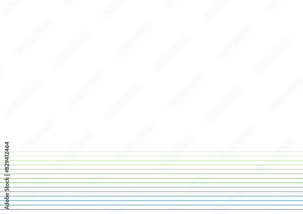 Fototapeta premium 青〜緑のグラデーションボーダーが爽やかな背景イラスト