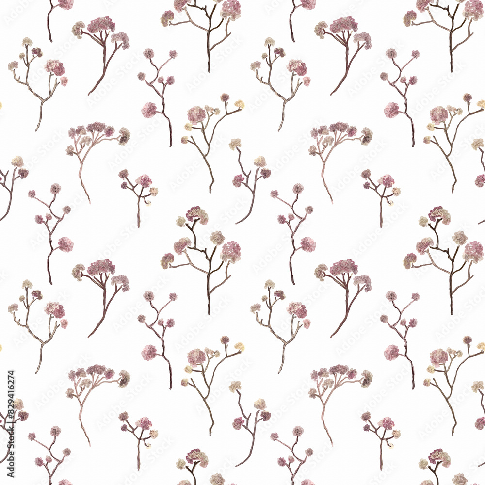 custom made wallpaper toronto digitalSeamless floral pattern. Sakura branches on a white background.