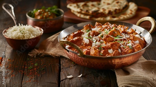 Mouthwatering Chicken Tikka Masala in Copper Pan