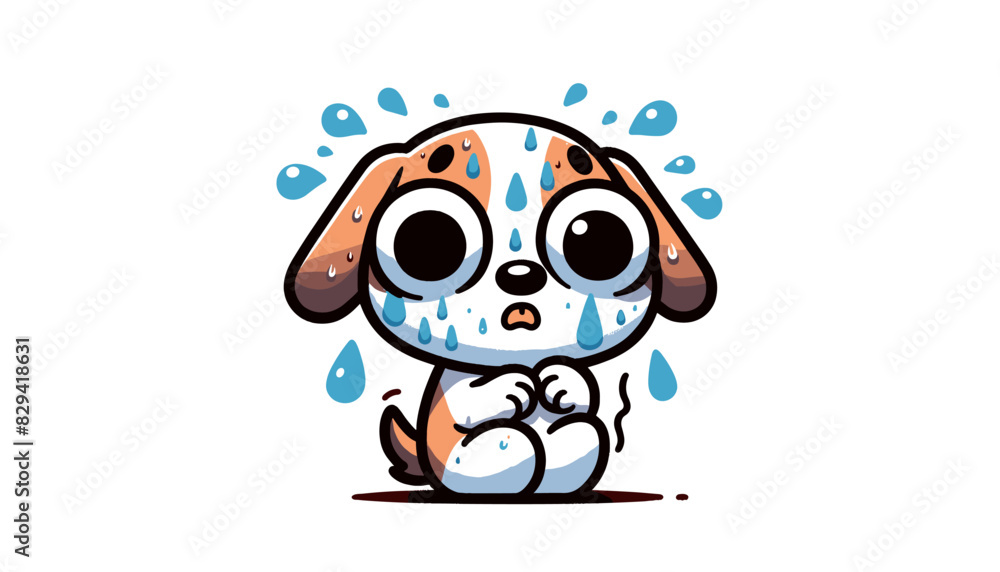 Obraz premium Concept of an image of a cute and expressive dog. Vector illustration.