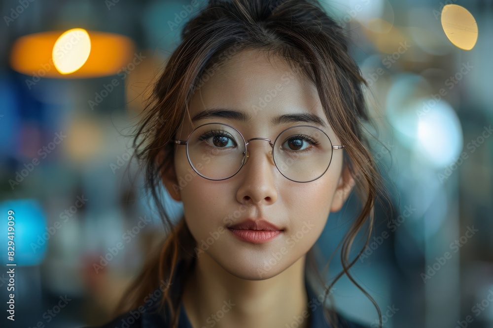 A striking and empowering photograph of female asian Accountant created with Generative AI technology A striking and empowering photograph of female asian Accountant created with Generative AI technology
