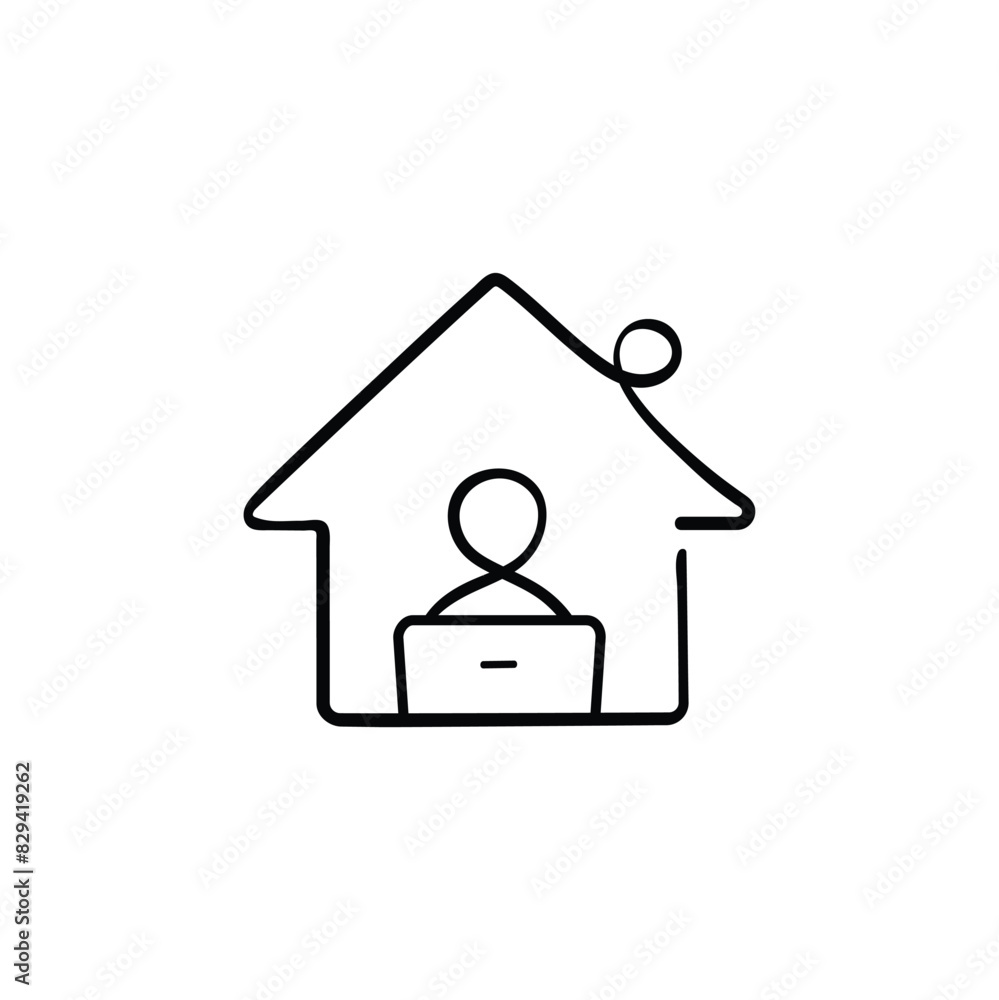 Work From Home Line Style Icon Design
Work From Home Line Style Icon Design