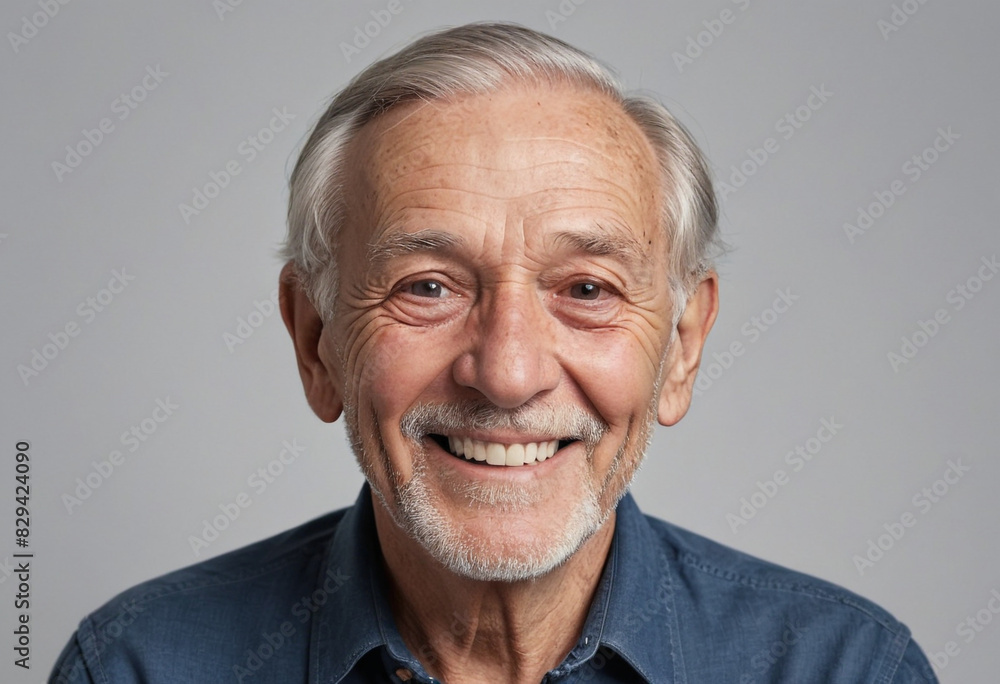 portrait view of a regular happy smiling old man , ultra realistic, candid, social media, avatar image, plain solid background portrait view of a regular happy smiling old man , ultra realistic, candid, social media, avatar image, plain solid background