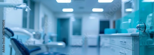 Dental office. Dentistry background. Blurred background photo