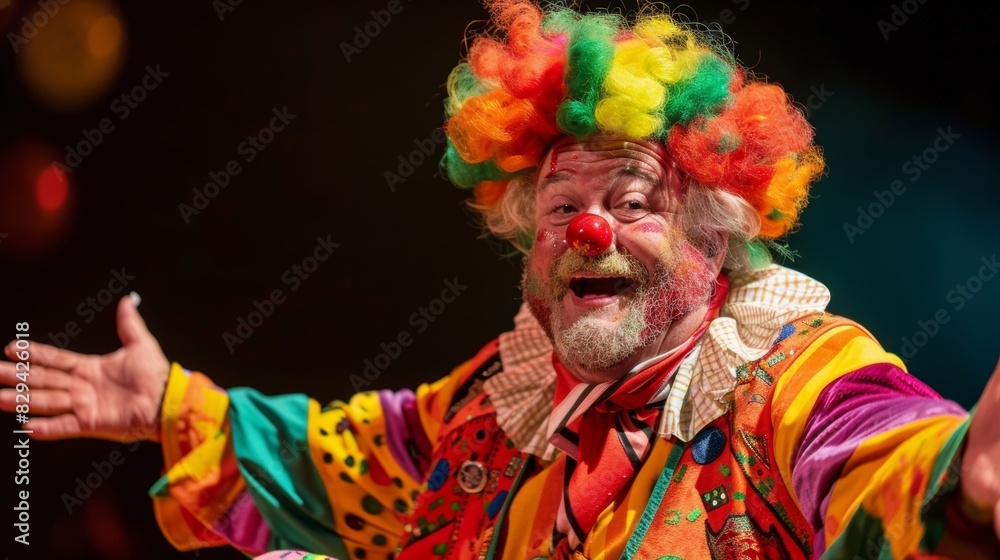 Bright and vibrant costumes paired with comedic gestures and stunts make for a visually stunning and hysterical performance at the rodeo clown comedy tour. Bright and vibrant costumes paired with comedic gestures and stunts make for a visually stunning and hysterical performance at the rodeo clown comedy tour.
