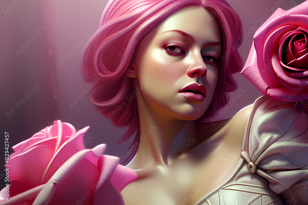 Fototapeta premium rose, generative ai