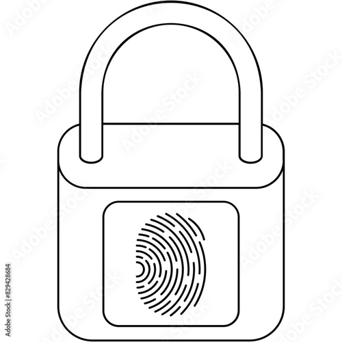 Fingerprint Padlock Icon