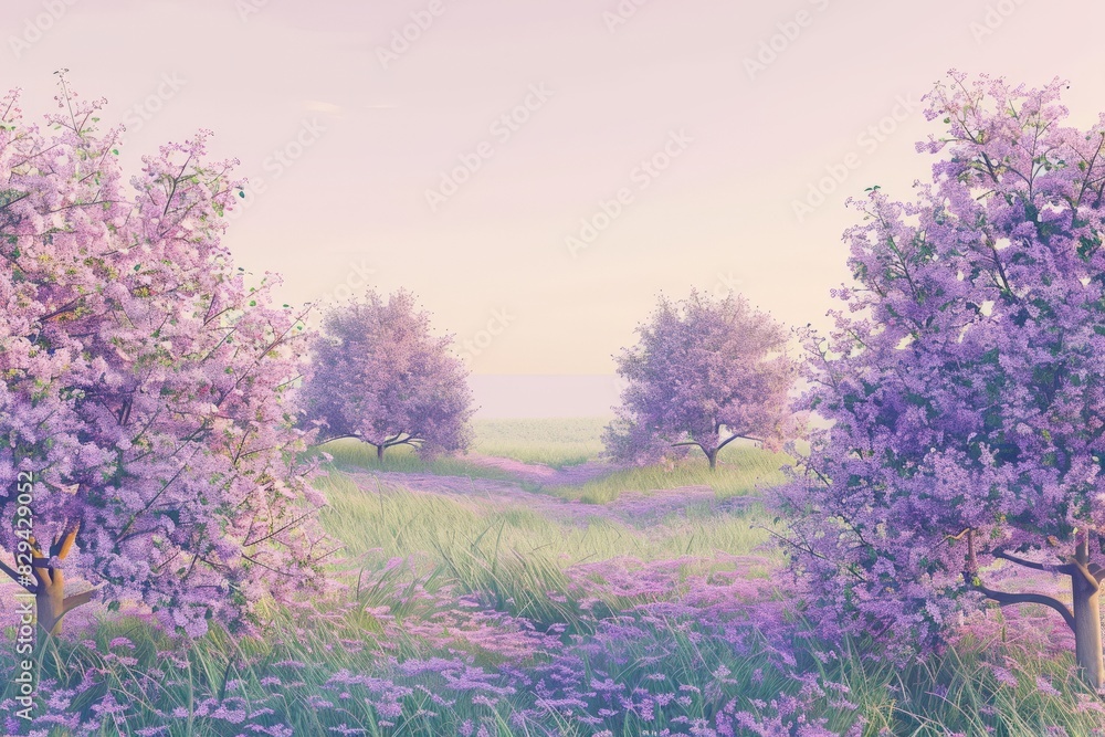 Tree in Lavender Field at Sunset, Valensole Plateau, Alpes-de-Haute-Provence, Provence-Alpes-Cote d´Azur, Provence, France. Beautiful simple AI generated image in 4K, unique. Tree in Lavender Field at Sunset, Valensole Plateau, Alpes-de-Haute-Provence, Provence-Alpes-Cote d´Azur, Provence, France. Beautiful simple AI generated image in 4K, unique.