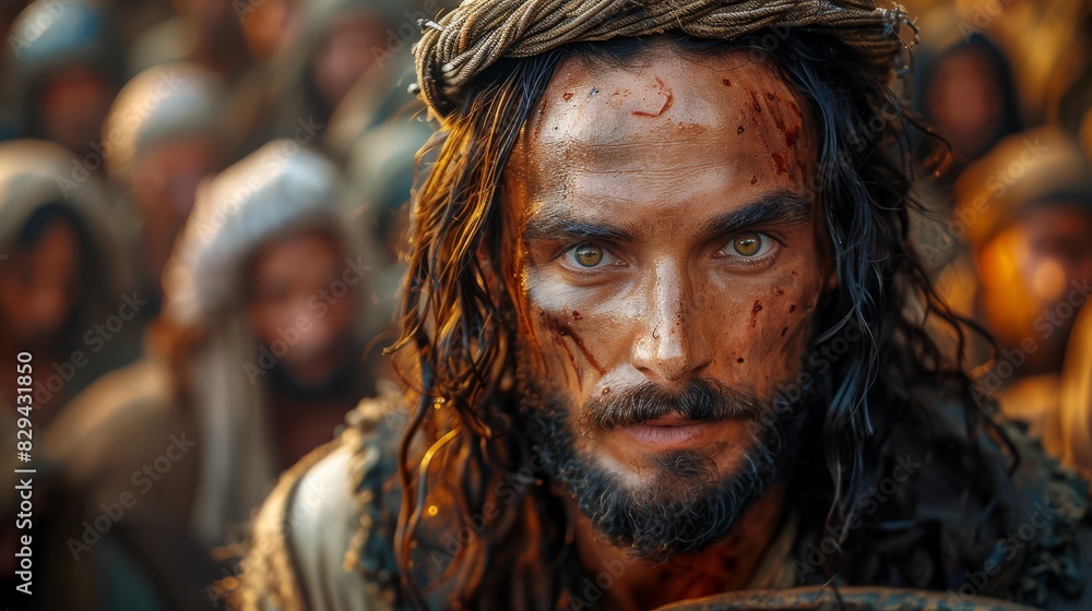 jesus in detailed view created with Generative AI technology