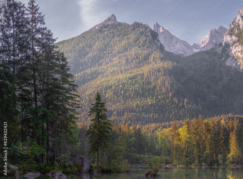 Watzmann mountain near Konigssee lake in Berchtesgaden National Park, Germany