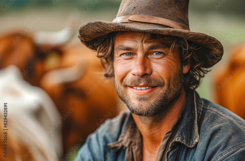 Portrait of a handsome smiling farmer Portrait of a handsome smiling farmer