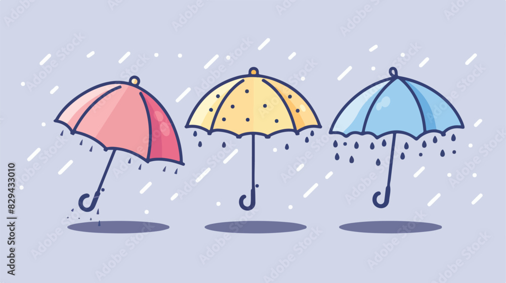 Umbrella icon. Waterproof symbol. Fragile package wet
