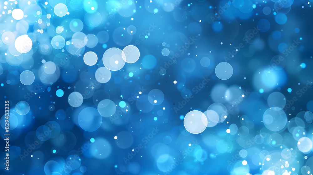 Abstract Blue Defocused bokeh background. Generative AI. Abstract Blue Defocused bokeh background. Generative AI.