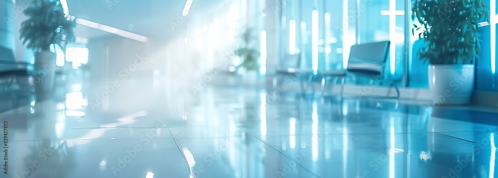 Hospital interior. Medical background. Blurred background Hospital interior. Medical background. Blurred background